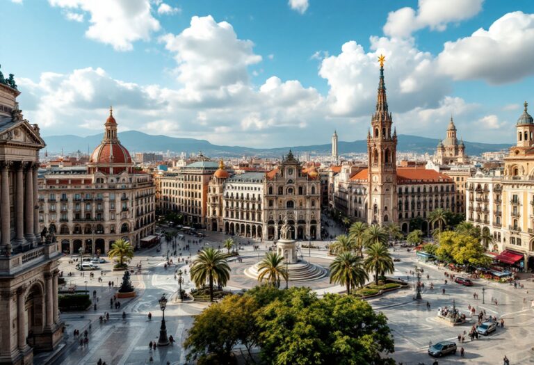 Nuovo accesso a Montjuïc dalla Plaza Espanya a Barcellona