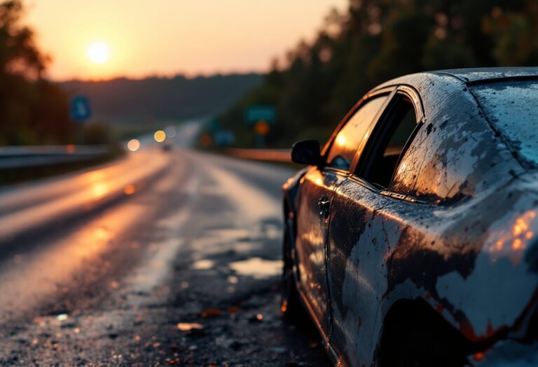 Escena del trágico accidente de tráfico en Torelló
