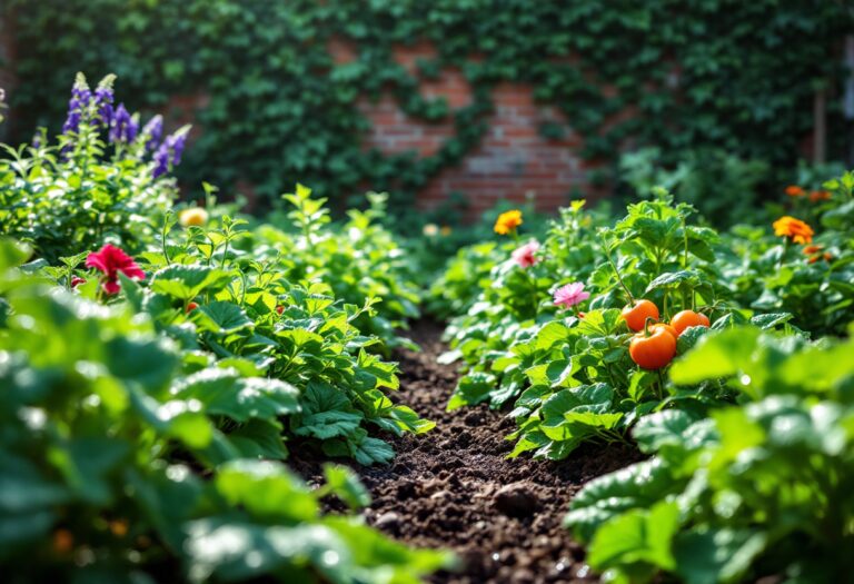 Immagine di un giardino urbano in una città moderna