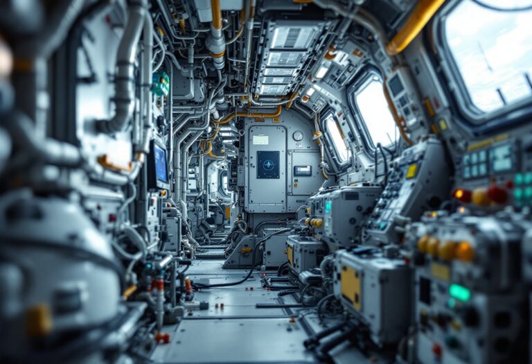 Astronautas trabajando en la Estación Espacial Internacional