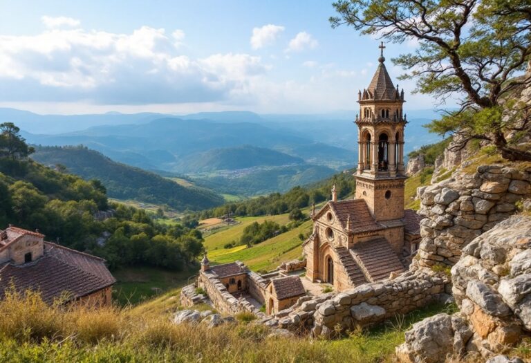 Chiesa romanica di Sant Martí Xic in un paesaggio suggestivo