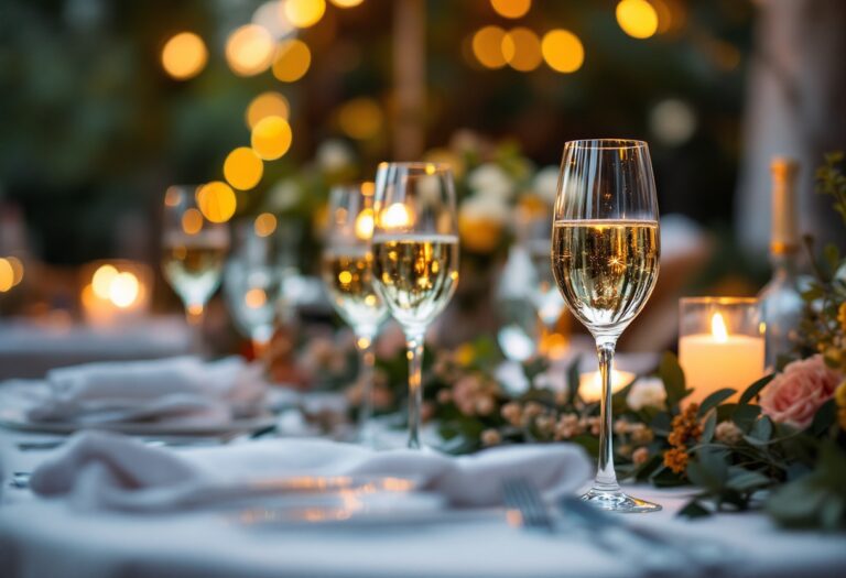 Un brindis celebrando la amistad durante Sanremo