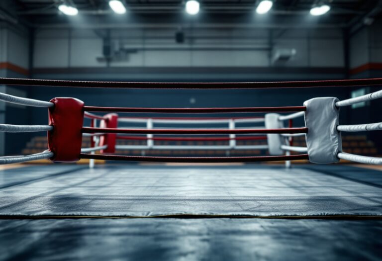 Imane Khelif durante un incontro di boxeo femminile
