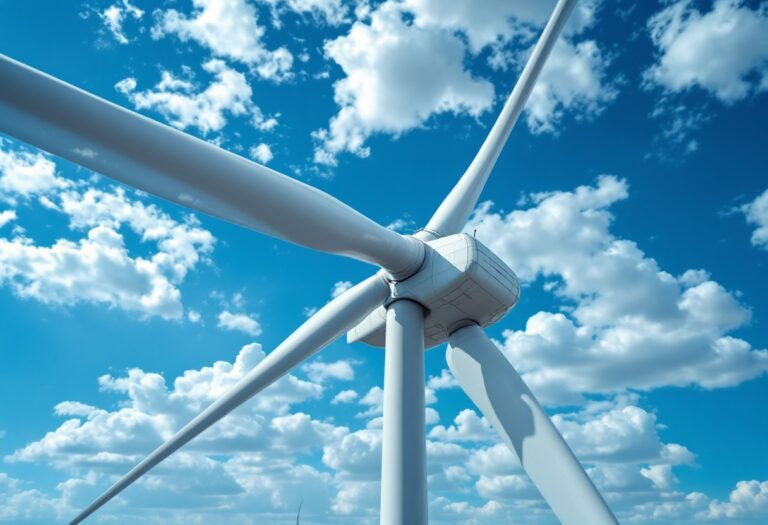 Parco eolico in Spagna con turbine in azione