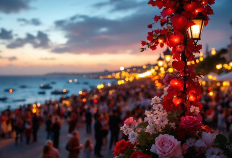 Coppie che si esibiscono durante la notte di San Valentino a Sanremo