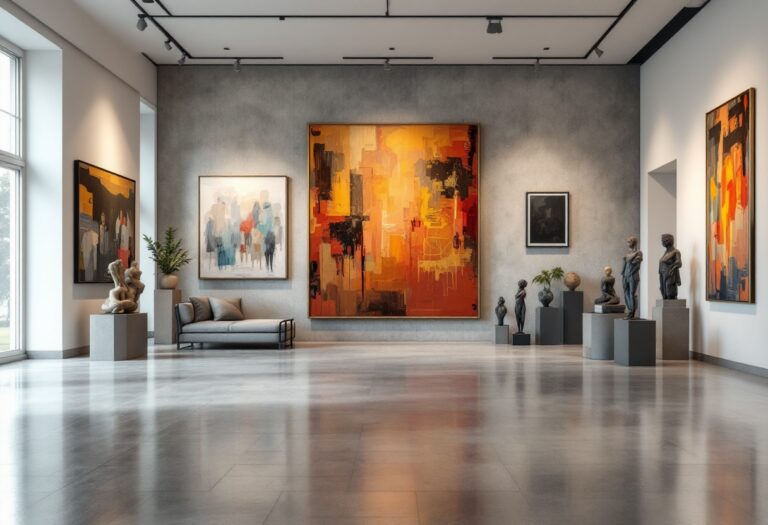 Vista de exposiciones de arte contemporáneo en la revista