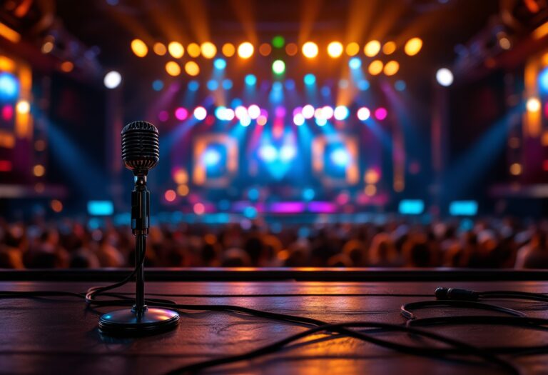 Immagine del Festival di Sanremo 2025 con artisti sul palco