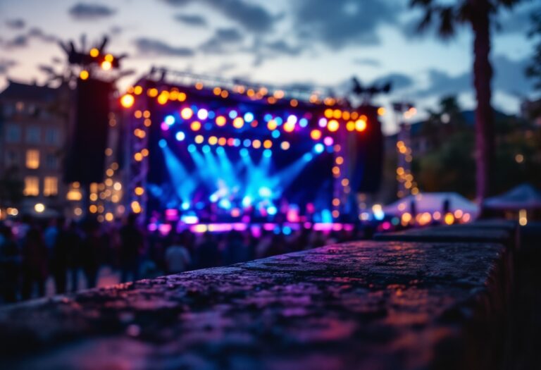 Immagine del Festival di San Remo 2023 con artisti sul palco