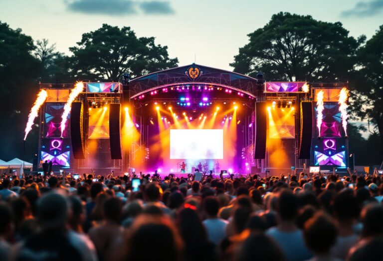 Immagine del Festival di San Remo 2025 con artisti sul palco