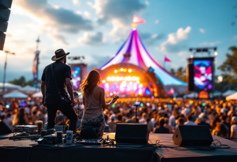 Immagine del festival di San Remo 2025 con artisti sul palco