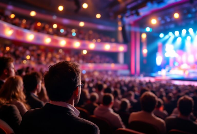 Immagine del Festival di San Remo 2025 con artisti sul palco