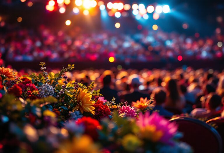 Immagine del Festival di Sanremo 2023 con artisti sul palco