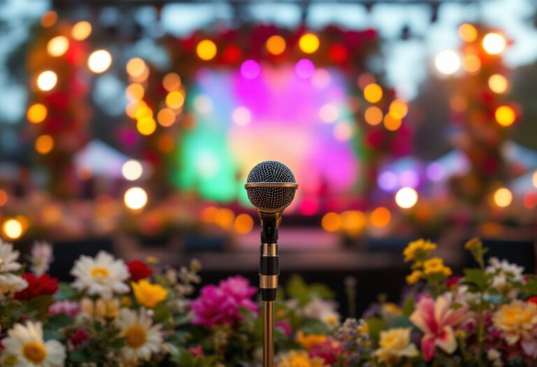 Immagine del Festival di Sanremo 2023 con artisti sul palco