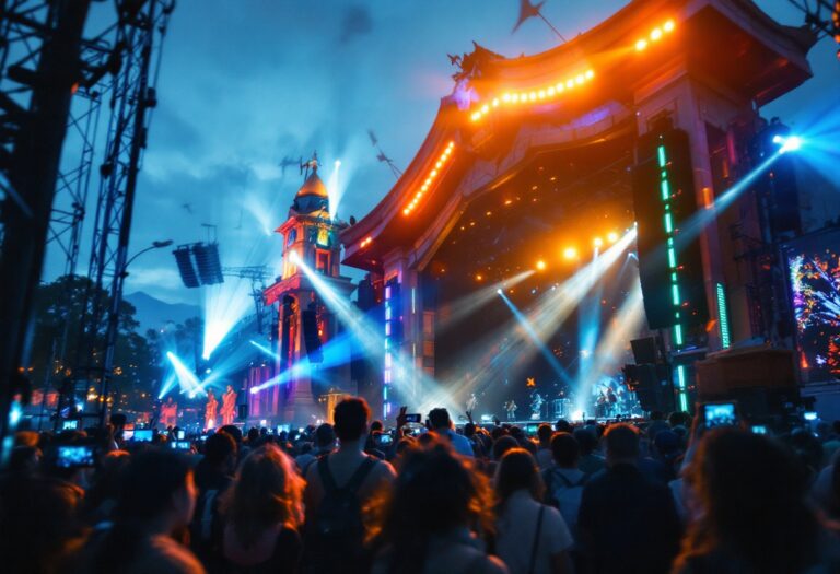 Immagine del Festival di Sanremo 2023 con artisti sul palco