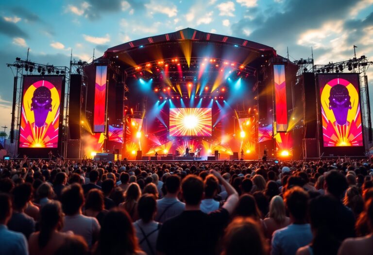 Immagine del Festival di Sanremo 2023 con artisti sul palco