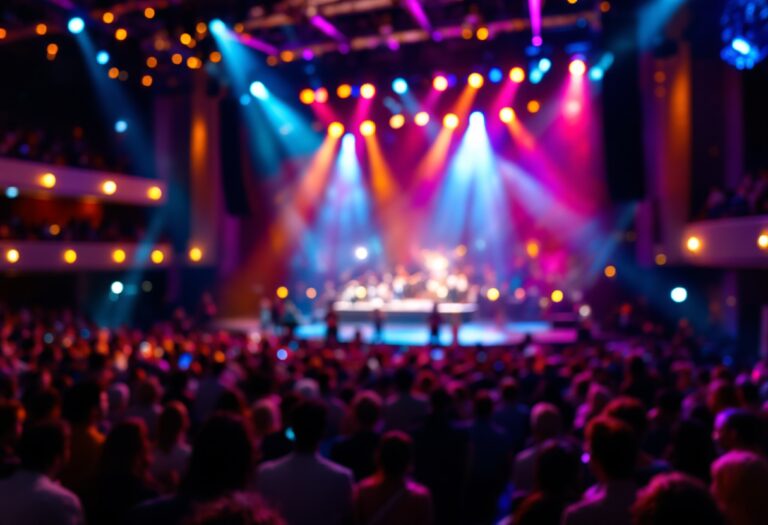 Immagine del Festival di Sanremo 2024 con artisti sul palco