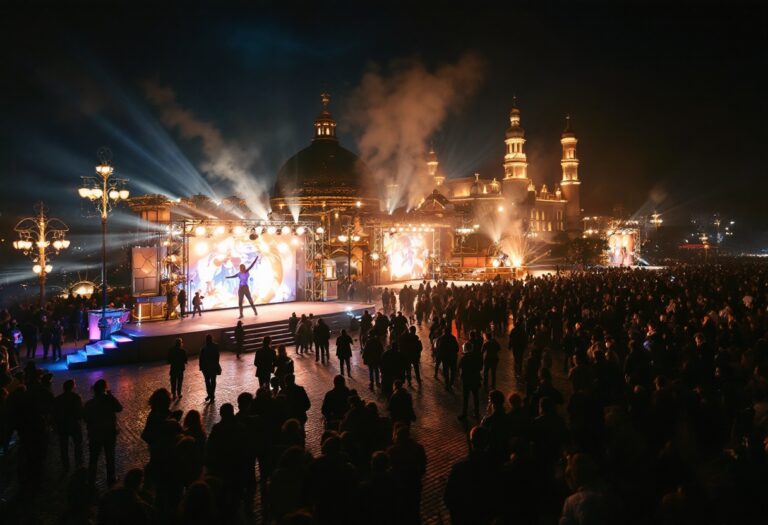 Immagine del Festival di Sanremo 2025 con artisti sul palco