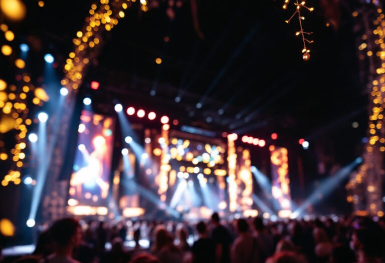 Immagine del Festival di Sanremo 2025 con artisti sul palco