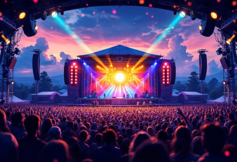 Immagine del Festival di Sanremo 2025 con artisti sul palco