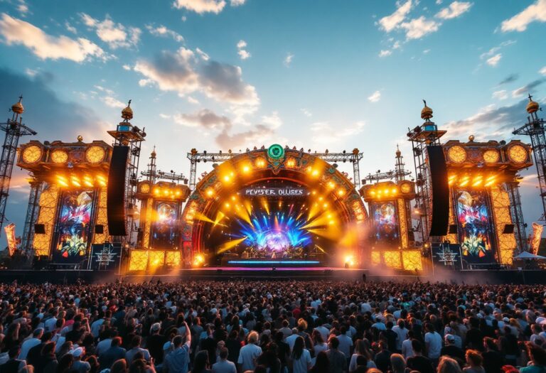 Immagine del Festival di Sanremo 2025 con artisti sul palco