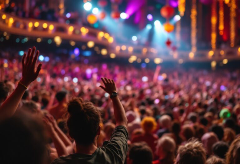 Immagine del Festival di Sanremo 2025 con artisti sul palco