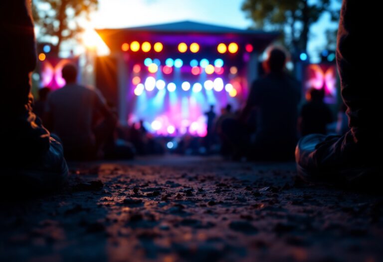 Immagine del festival di Sanremo con artisti sul palco