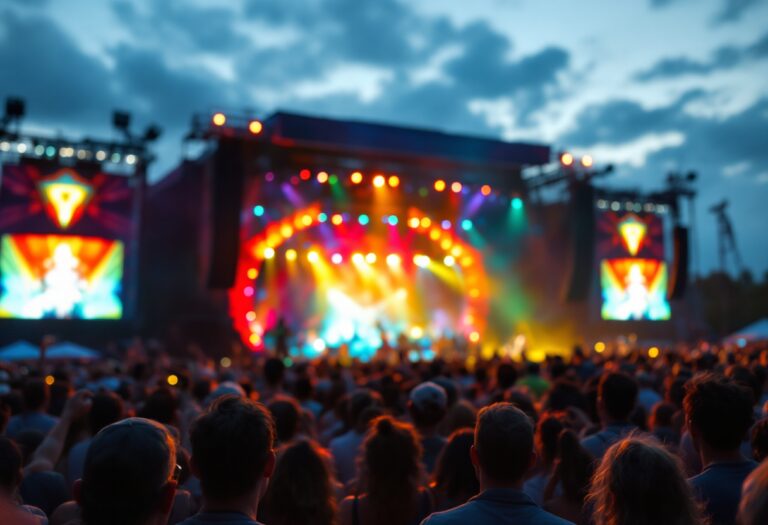 Immagine del Festival di Sanremo con artisti sul palco