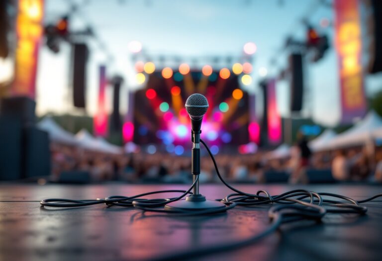 Immagine del Festival di Sanremo con artisti sul palco