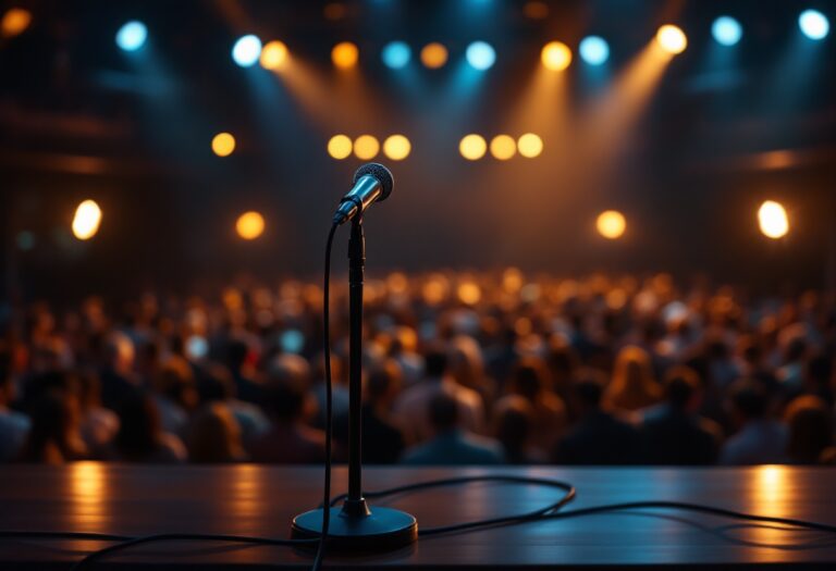 Gabry Ponte durante la sua vittoria al Festival di Sanremo 2025