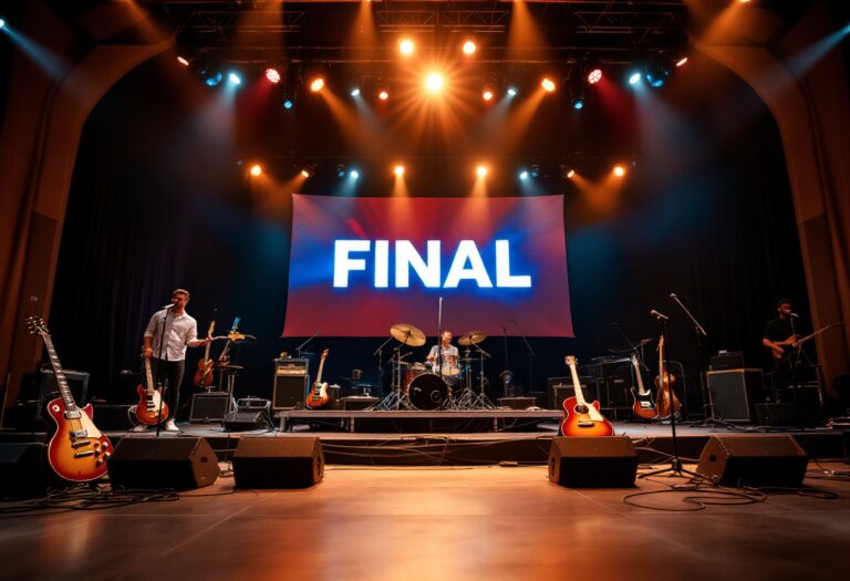 Immagine della gran final del Festival di Sanremo 2025
