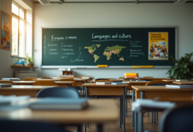 Mappa degli Stati Uniti con simboli della lingua spagnola