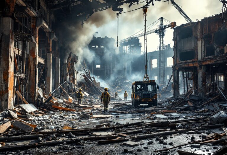 Incendio devastador en la zona industrial de Cobo Calleja