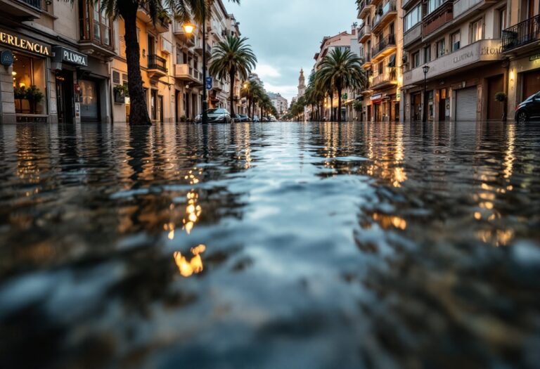 Inondazioni recenti a Valencia che distruggono prove legali