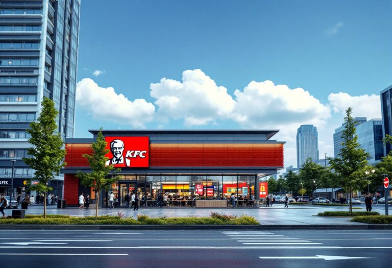 Logo KFC con sfondo del Texas e Kentucky