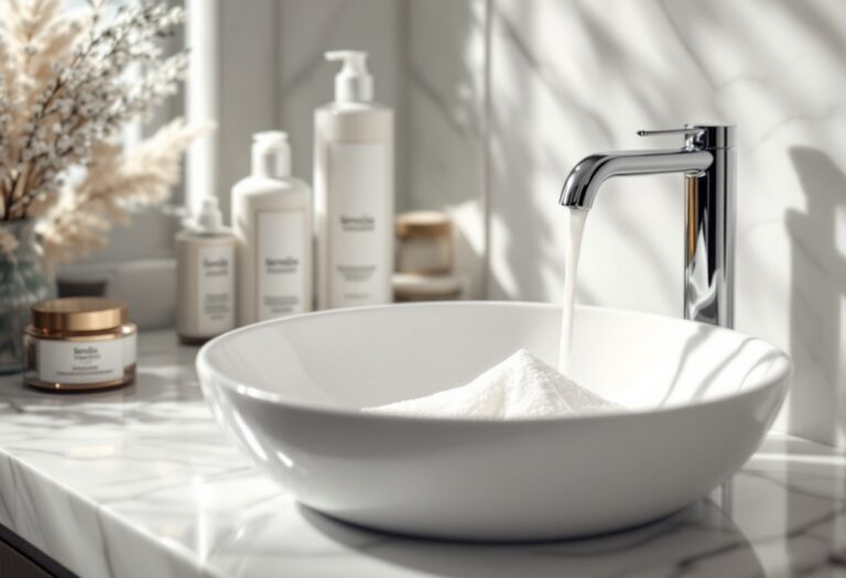 Mujer recibiendo limpieza facial adecuada