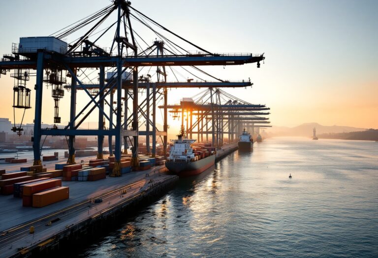Logo di Maersk e Bergé con sfondo spagnolo