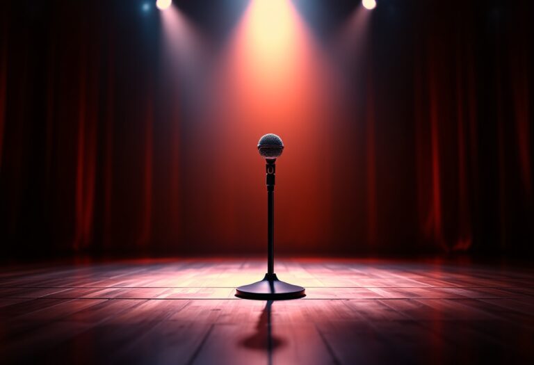 Mahmood en un escenario durante una actuación musical