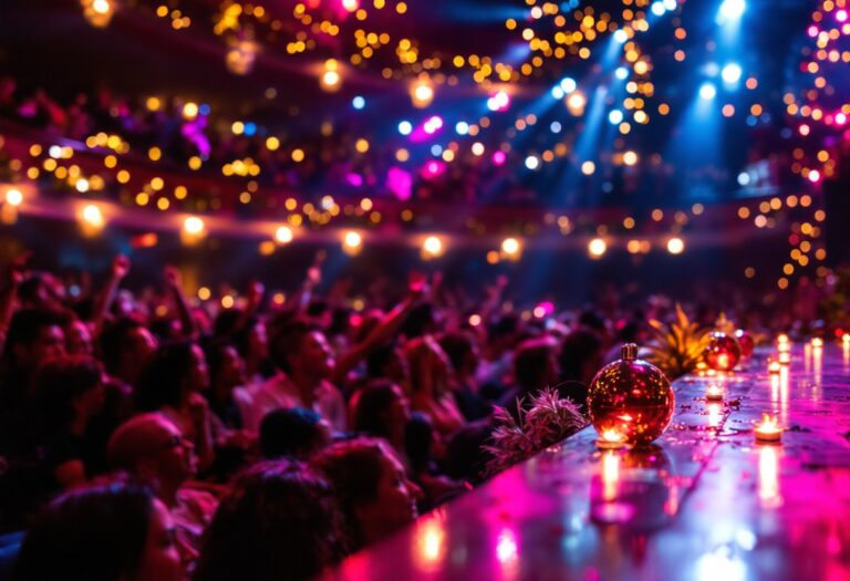 Olly sul palco dell'Ariston durante Sanremo 2023