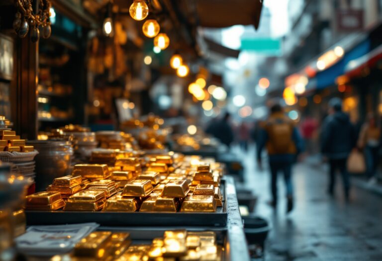 Lingotti d'oro simbolo di sicurezza finanziaria