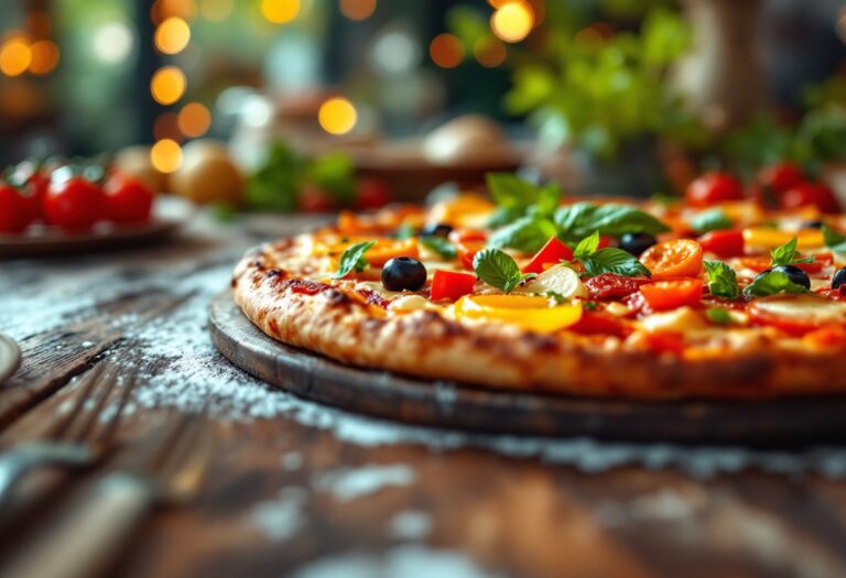 Una deliziosa pizza servita al festival di Sanremo