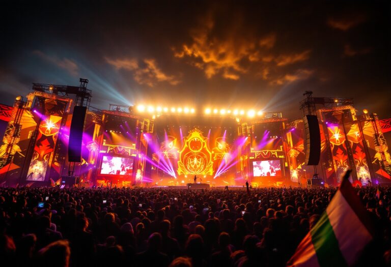 Immagine dei preparativi per il Festival di Sanremo 2023