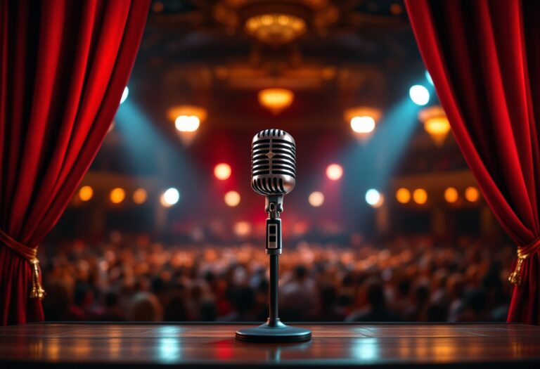 Roberto Benigni sul palco del Festival di Sanremo 2023