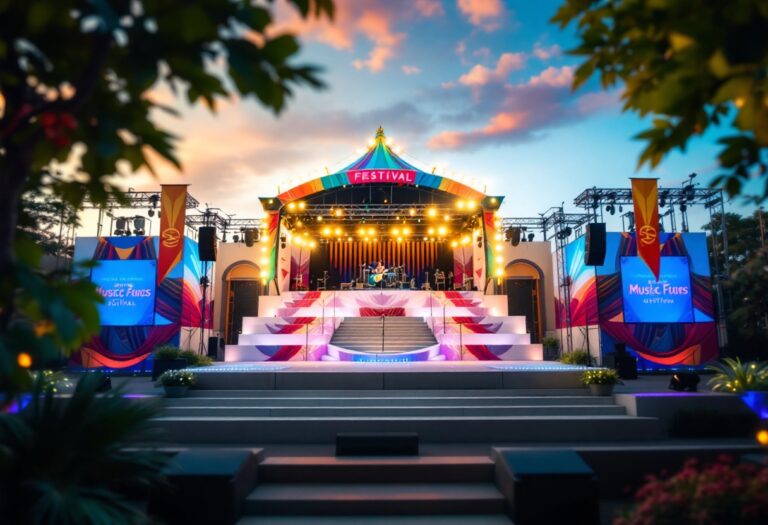 Immagine del festival di Sanremo 2025 con artisti sul palco