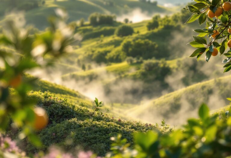 Vista panorámica de las termas en Toscana