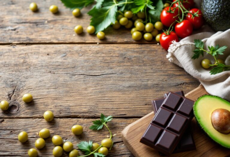 Variedad de alimentos saludables para una dieta equilibrada