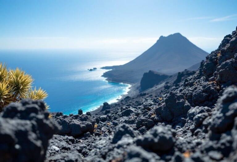 Vista panoramica di Pantelaria, isola del Mediterraneo
