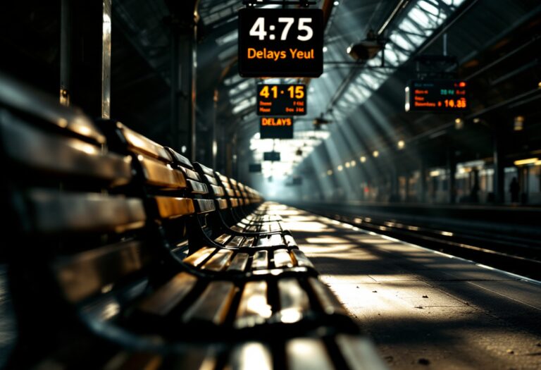 Immagine che illustra i ritardi dei treni Renfe in Catalunya