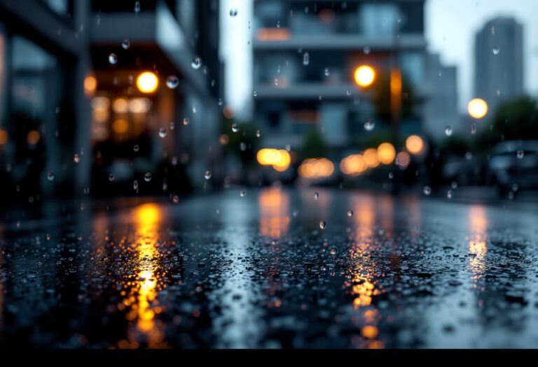 Immagine di forti piogge e allerta meteo in Spagna