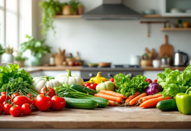 Alimentos frescos organizados en un refrigerador