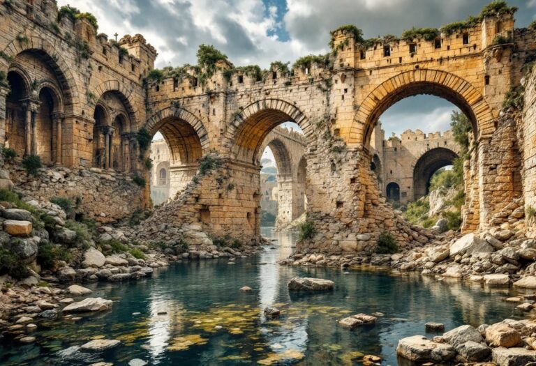 Immagine del ponte medieval crollato a Talavera de la Reina